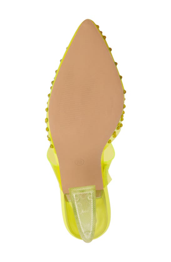Fashion To Figure Jazz Pointed Toe Pump In Neon Yellow