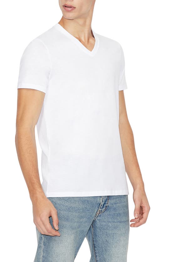 Armani Exchange Solid T-shirt White Pima Cotton | ModeSens