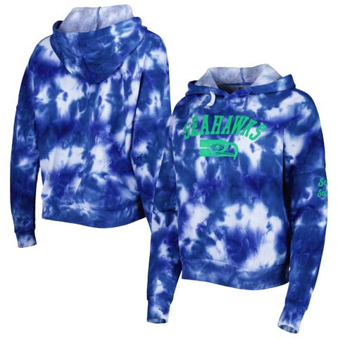 Women's New Era Green New York Jets Cloud Dye Fleece Pullover Hoodie