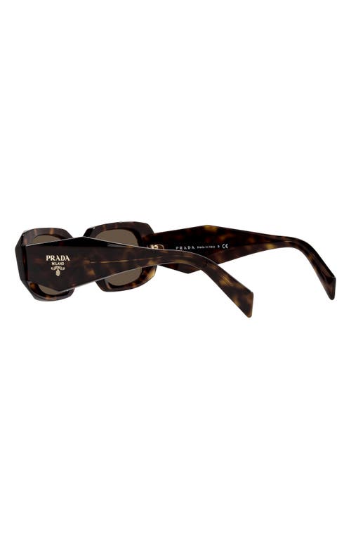 Prada Runway 49mm Rectangular Sunglasses In Tortoise/brown