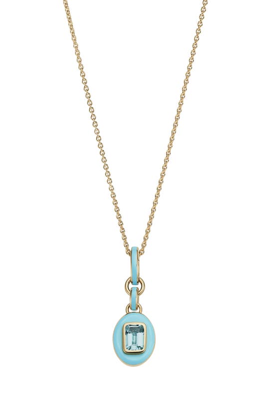 Cast The Stone Charm Necklace In Blue