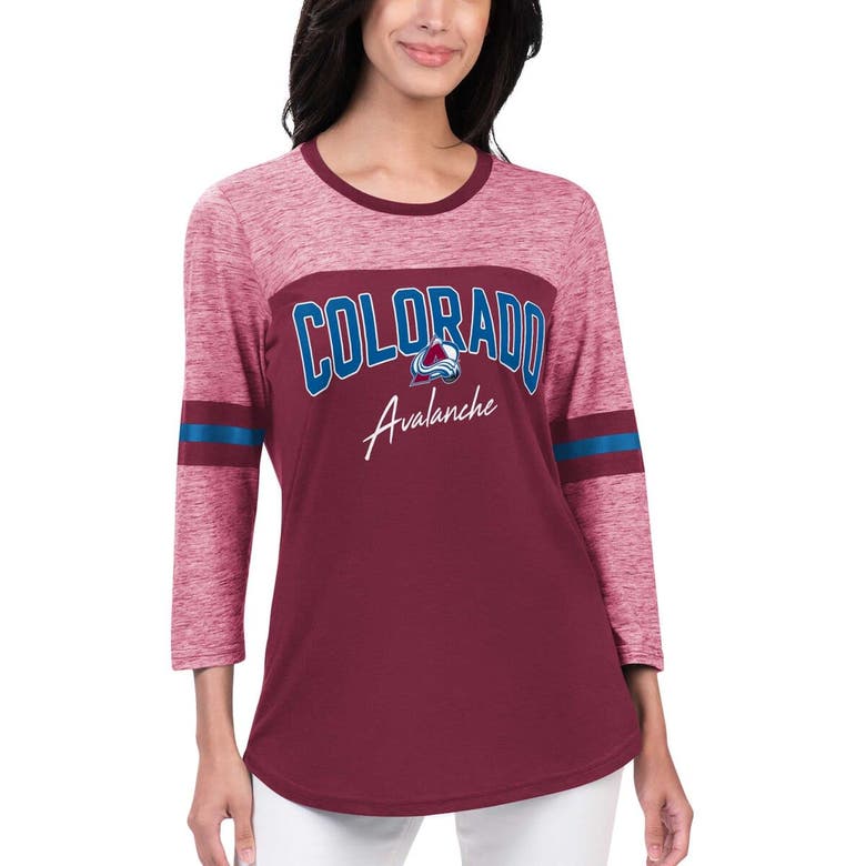 Shop G-iii 4her By Carl Banks Burgundy Colorado Avalanche Play The Game 3/4-sleeve T-shirt