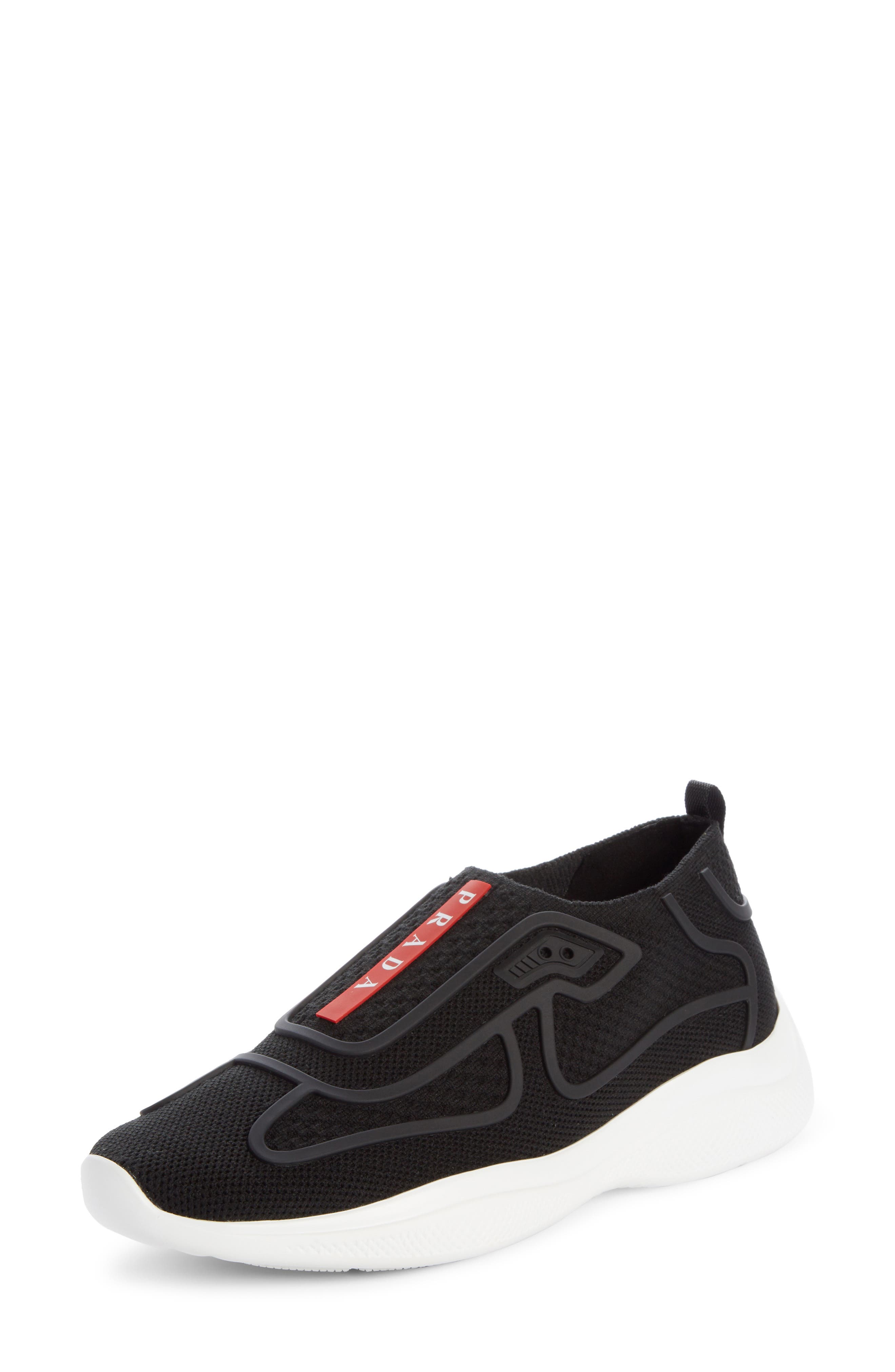 prada knit sneakers womens