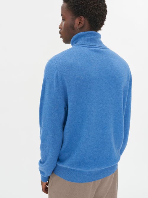 Shop Gobi Cashmere Turtle Neck In Blue