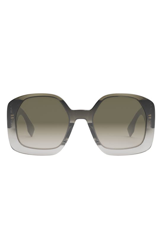 Fendi Ff Square Acetate Sunglasses In Dark Brownother