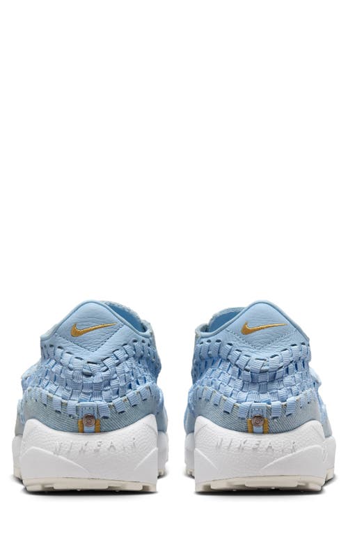 Nike Air Footscape Woven Sneaker In Denim/ Wheat/ Ice Blue/ White