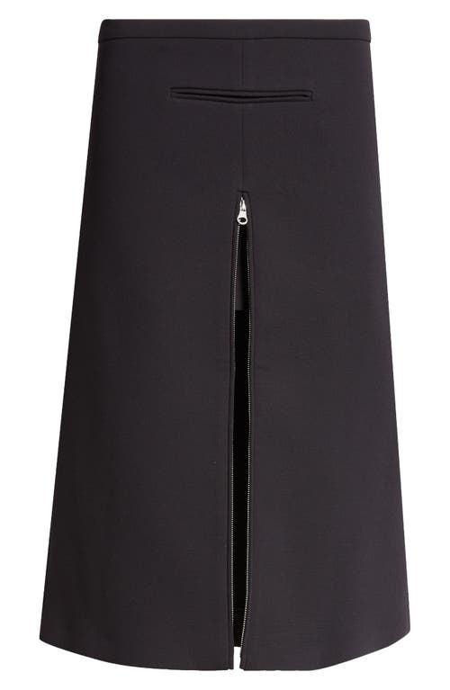 Shop Courrèges Tailored Heritage Crepe Midi Skirt In Black