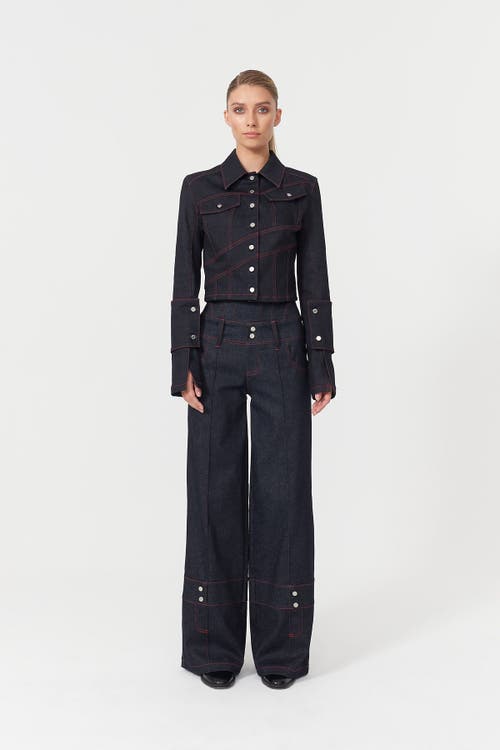 Jendue Harvey Corset Pants In Deep Blue