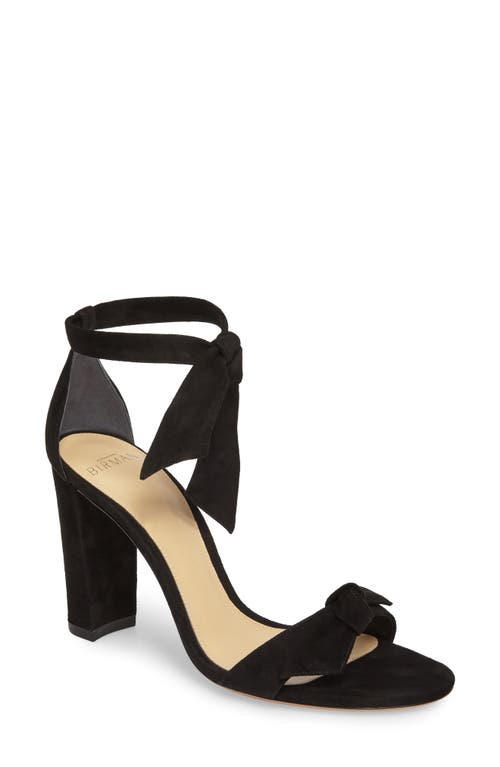 Clarita Knotted Sandal in Black Suede