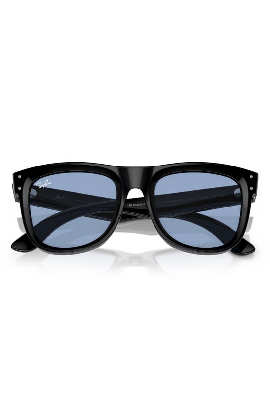 Ray Ban Wayfarer Reverse 53mm Square Sunglasses In Light Blue