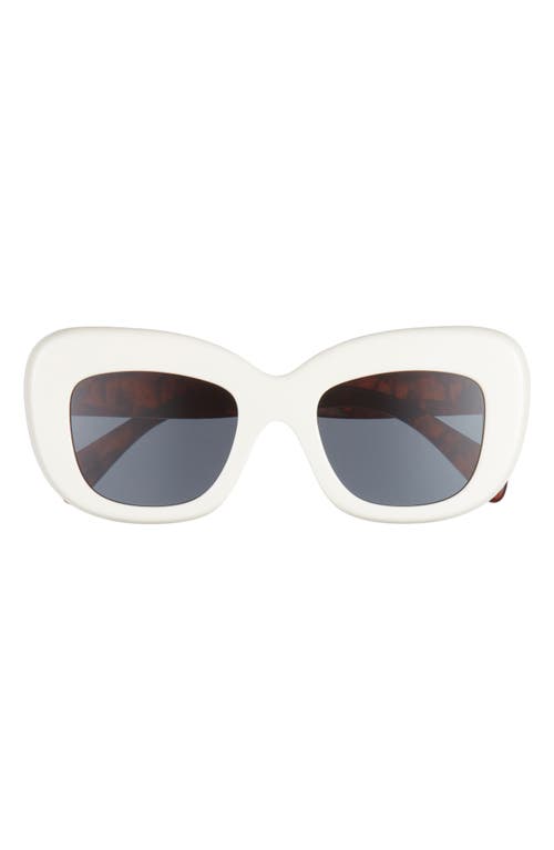 52mm Cat Eye Sunglasses in Cream- Tort