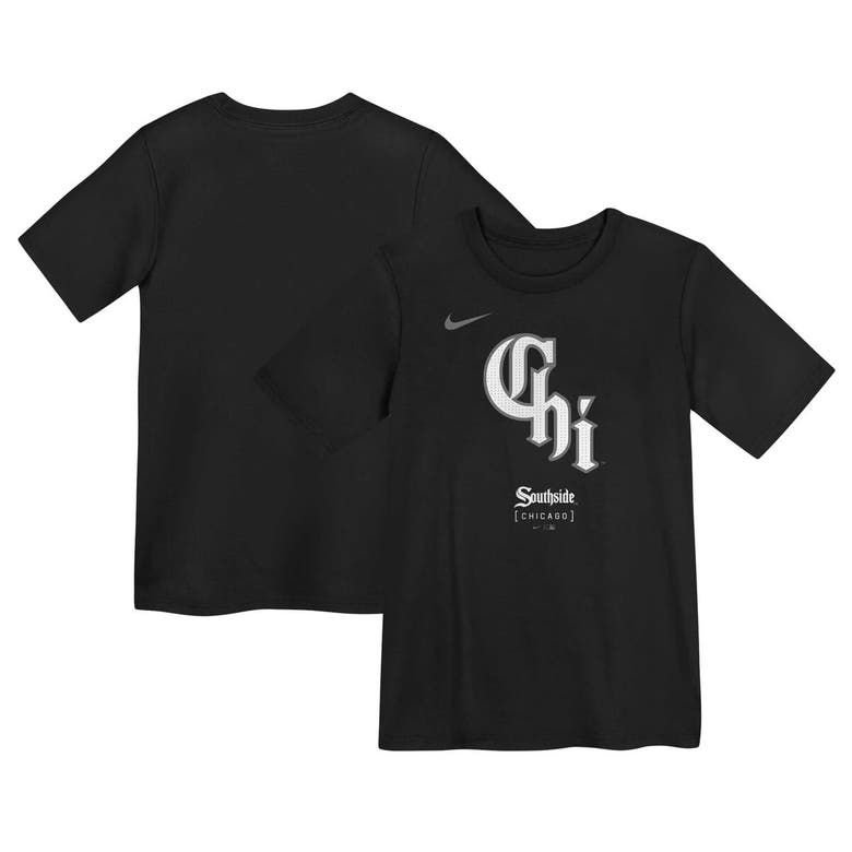 Shop Nike Preschool  Black Chicago White Sox City Connect Large Logo T-shirt