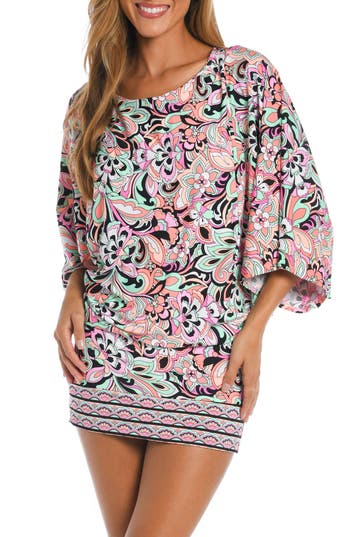 Sunshine 79 Paisley Cover-up Tunic Top In Multi