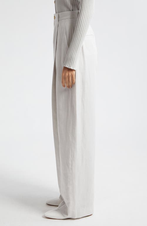 Shop Vince High Waist Wide Leg Pants In Salted Glass