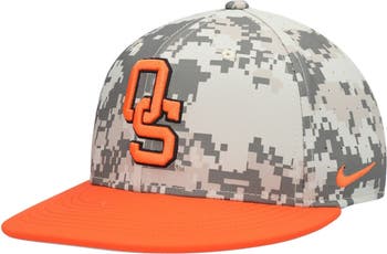 Men's Nike Camo/Orange Clemson Tigers Team Baseball True Performance Fitted  Hat