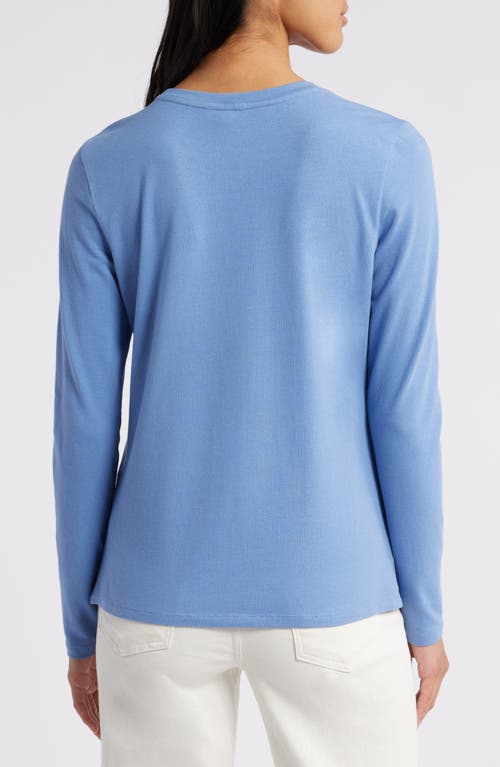 Shop Caslonr Caslon(r) Crewneck Long Sleeve T-shirt In Blue Colony