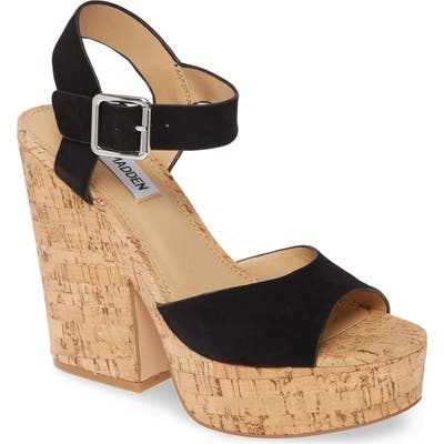 Steve Madden Jess Platform Sandal, Black