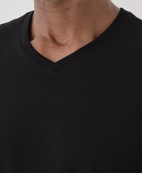 Shop Pact Organic Softspun V-neck Tee In Black