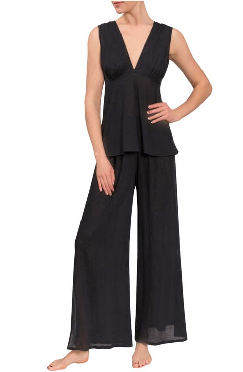 Deep V Wide Leg Pajamas