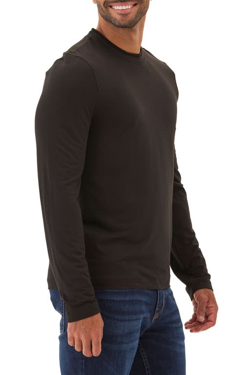 Shop Threads 4 Thought Parker Heather Luxe Long Sleeve T-shirt In Black