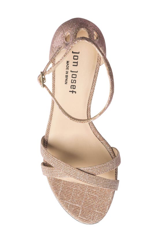 Shop Jon Josef Kimmy Ankle Strap Sandal In Beige Glitter