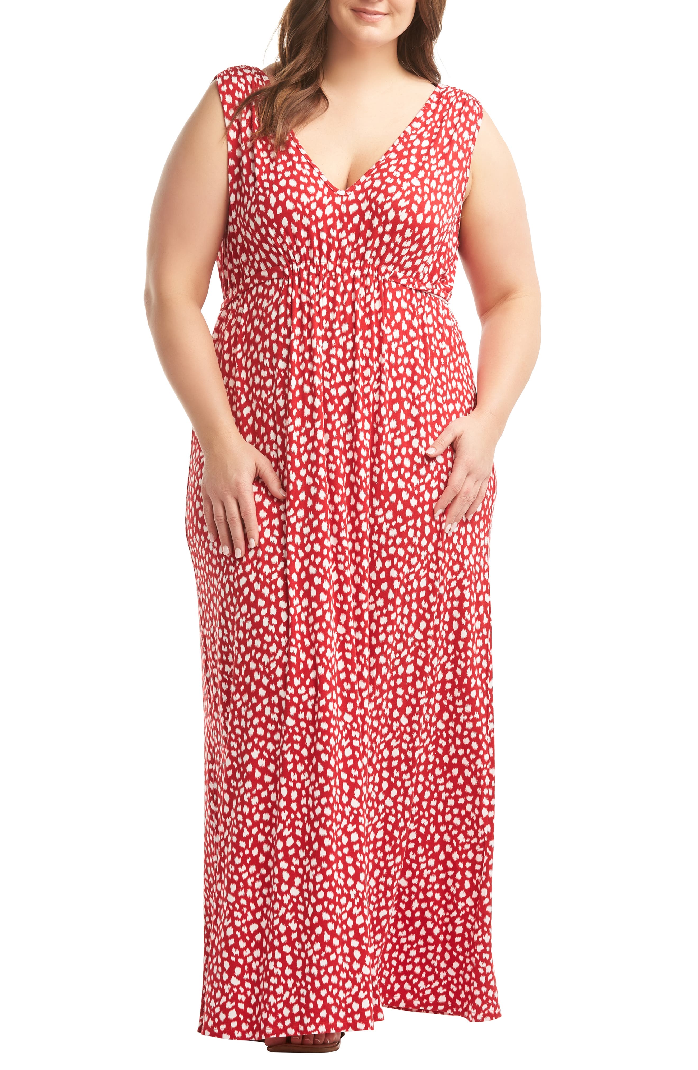 Plus Size Lemon Tart Grecia Maxi Dress, Brown