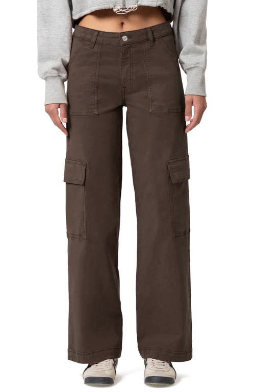 Shop Mavi Jeans Alva High Waist Straight Leg Cargo Pants In Cherry Luxe Twill