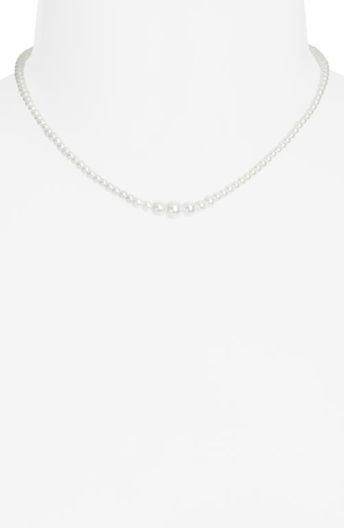 Shop Nordstrom Graduated Faux Pearl Necklace In White- Gold