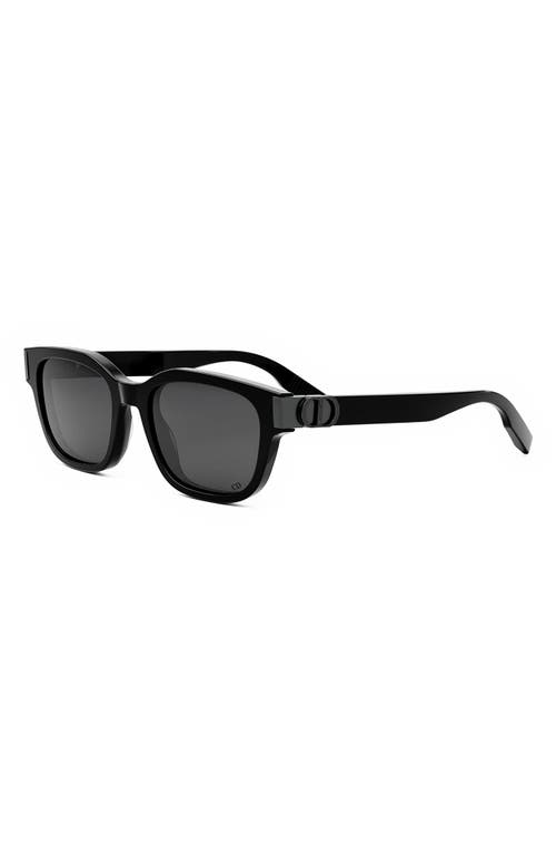 Shop Dior Cd Icon S1i 54mm Geometric Sunglasses In Shiny Black/smoke