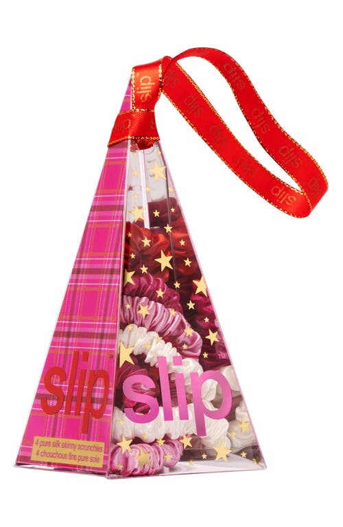 Slip 4-pack Pure Silk Skinny Scrunchies Ornament In Aggie