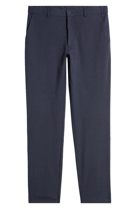 Shop Nordstrom Slim Fit Stretch Linen Blend Chino Pants In Navy Blazer