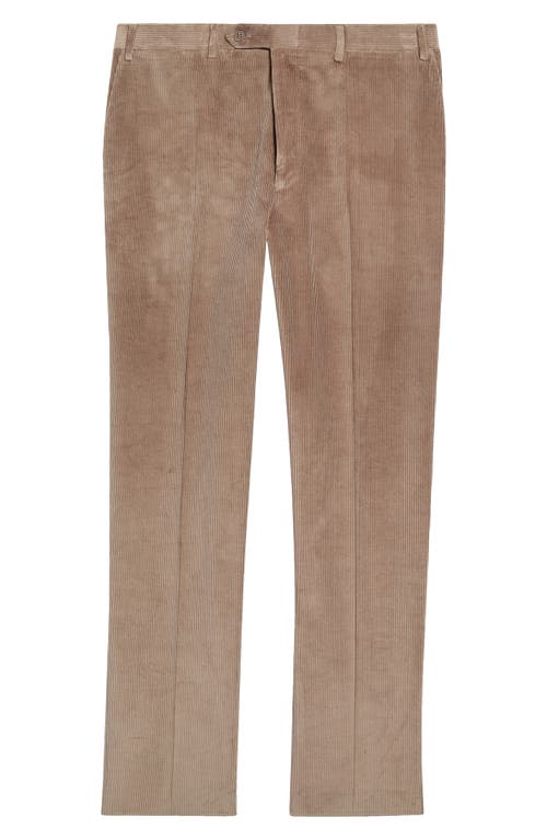 Canali Stretch Cotton Corduroy Trousers in Brown 