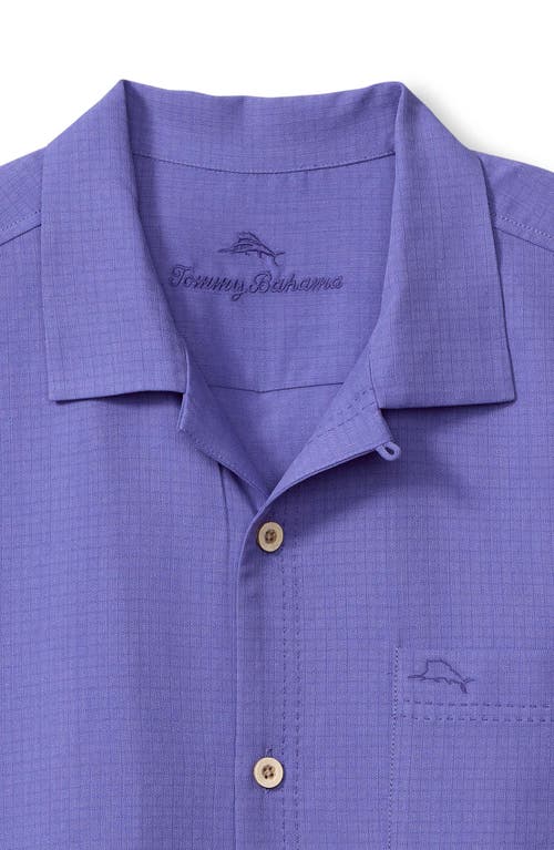 Shop Tommy Bahama Coastal Breeze Silk Blend Button-up Shirt In Peri Lavender