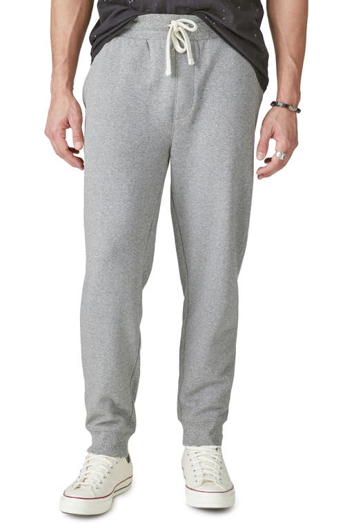Lucky Brand Sueded Terry Joggers in Heather Grey