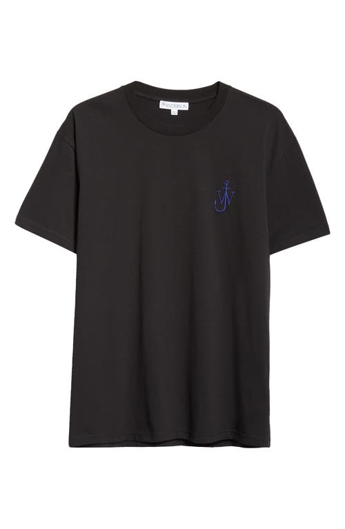 JW Anderson Anchor Embroidered Graphic T-Shirt Black at Nordstrom,