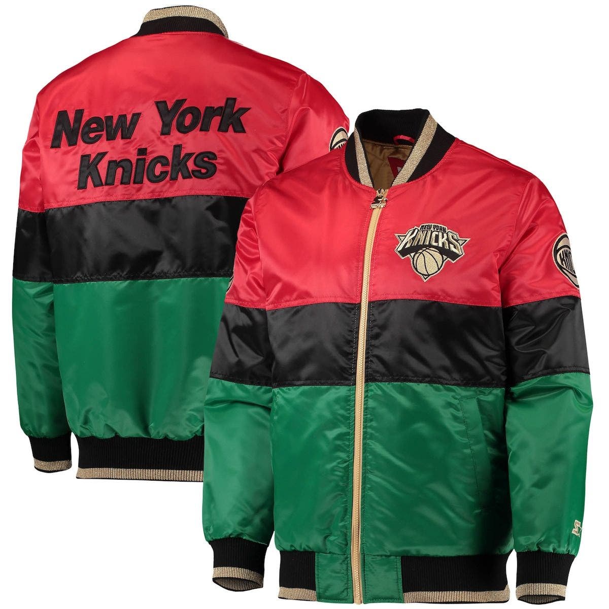 black knicks starter jacket