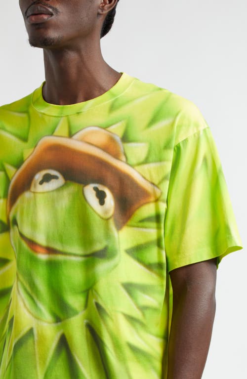 Stockholm Surfboard Club Airbrush Graphic T-shirt In Kermit