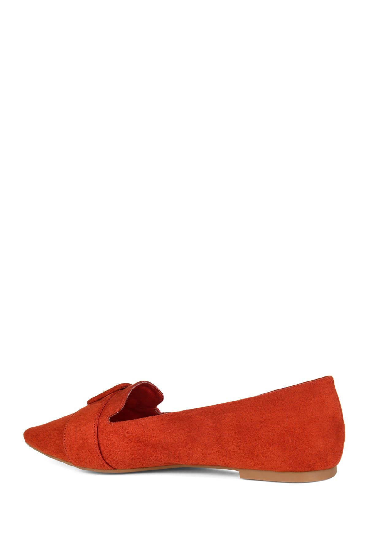 Journee Collection Audrey Buckle Flat In Bright Red