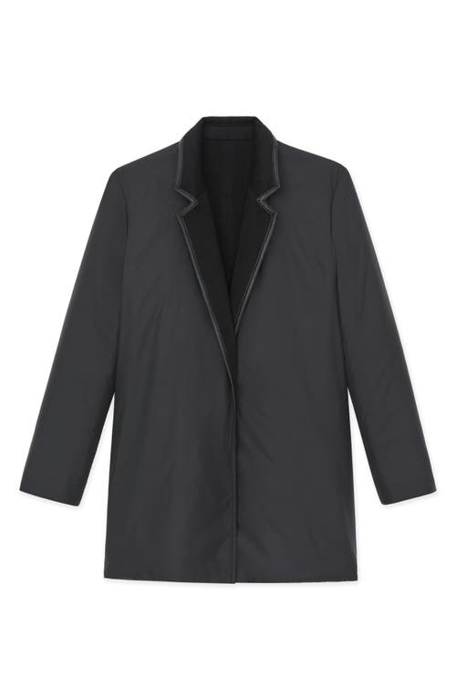 Shop Lafayette 148 New York Insulated Reversible Trench Jacket In Black