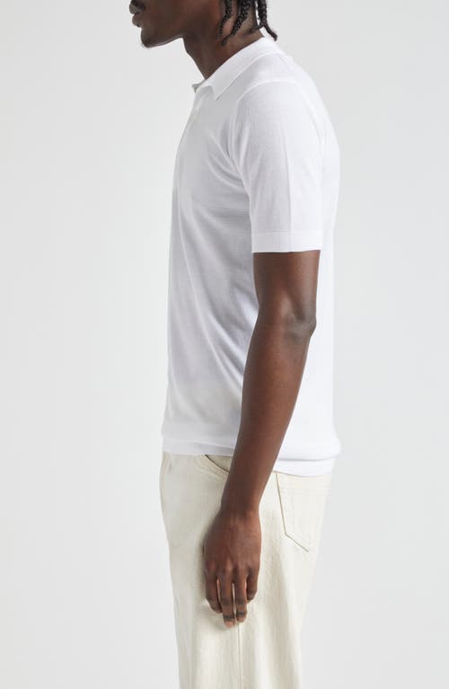 John Smedley Adrian Cotton Jersey Polo In White