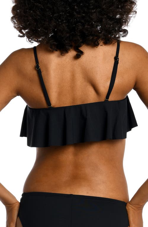 Shop La Blanca Bandeau Ruffle Bikini Top In Black