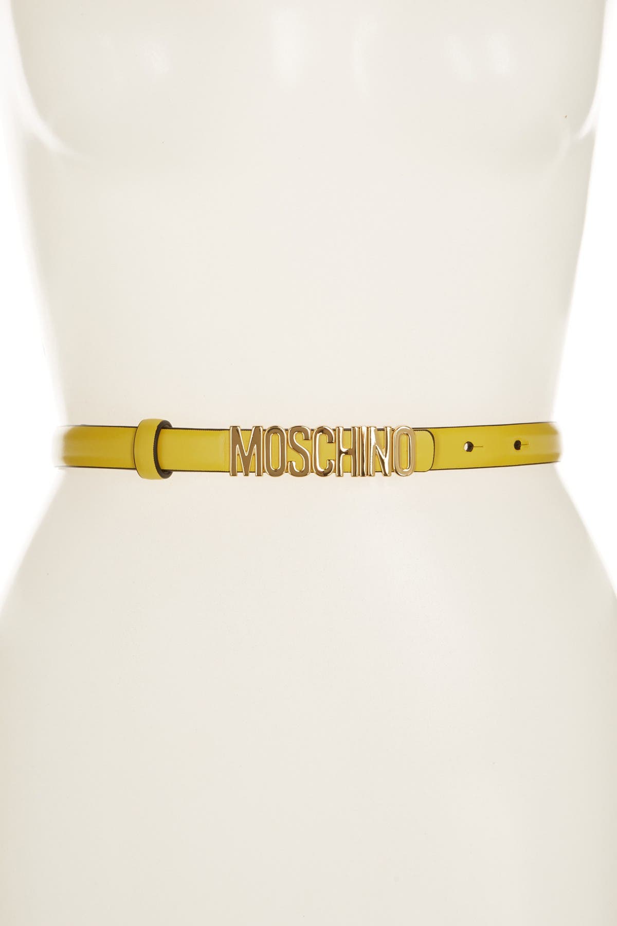 MOSCHINO | Thin Leather Logo Belt 