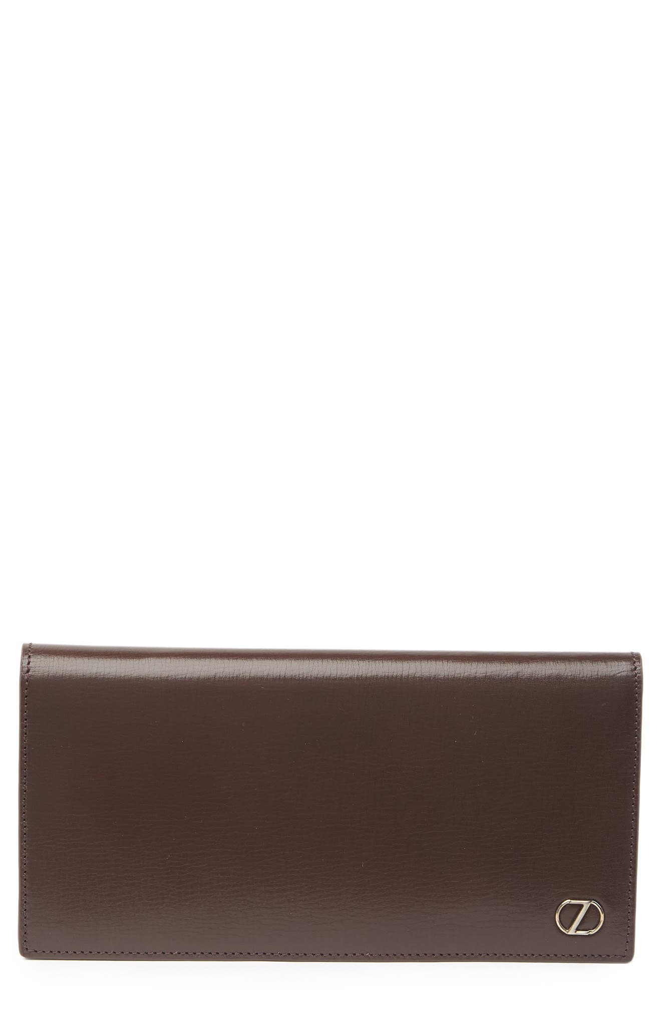 Ermenegildo Zegna Continental Leather Wallet In Brown