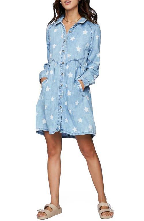 BILLY T BILLY T STAR PRINT DENIM SHIRTDRESS