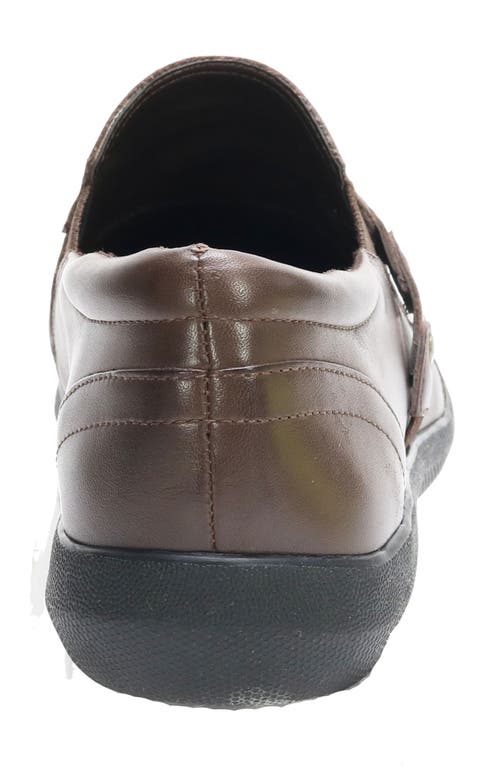 David Tate Serene Womens Cushioned Footbed Leather Flat Shoes In Brown Brushed Calf