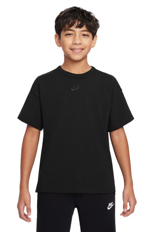 Shop Nike Kids' Sportswear Cotton T-shirt In Black