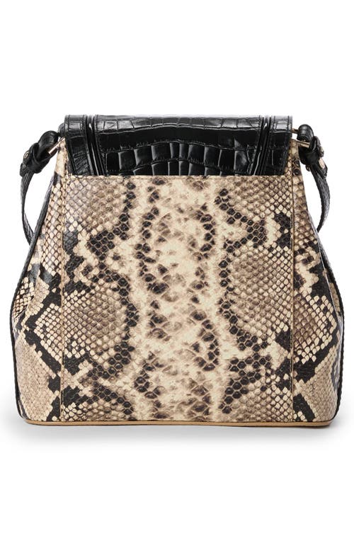 Shop Brahmin Margo Embossed Leather Crossbody Bag In Ivory Multi