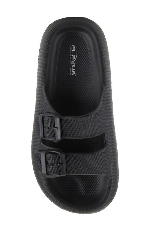Flexus By Spring Step Bubbles Waterproof Slide Sandal In Black