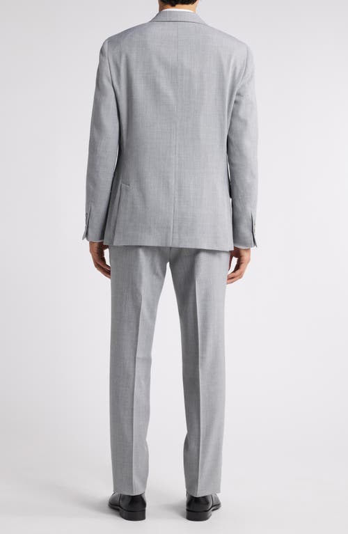 Vince Classic Heathered Grey Stretch Wool Suit In Light Grey