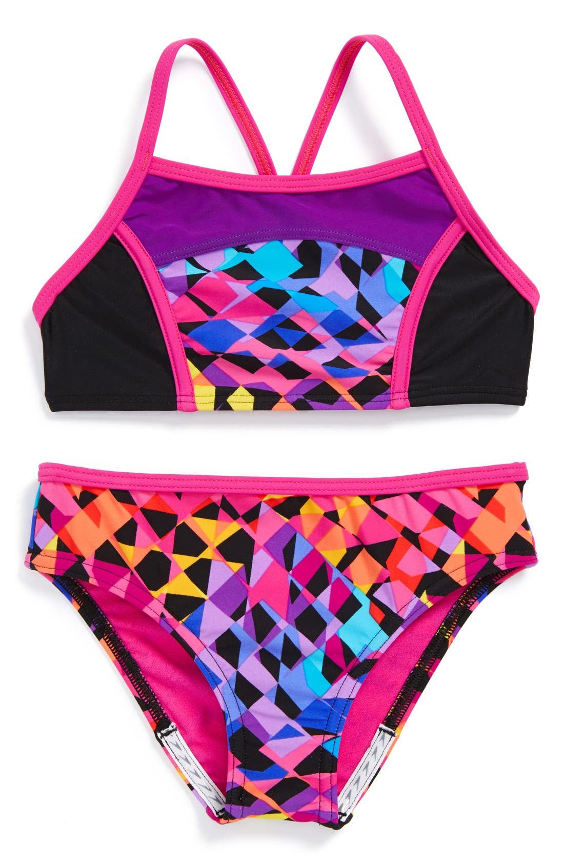 Speedo® 'Spectrum Split' TwoPiece Swimsuit (Little Girls) Nordstrom